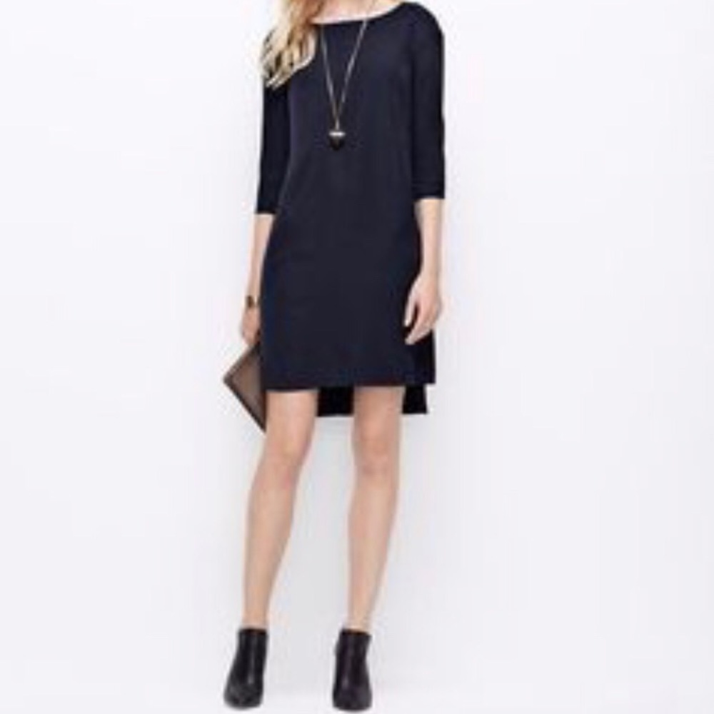 Ann Taylor navy blue sheath dress
